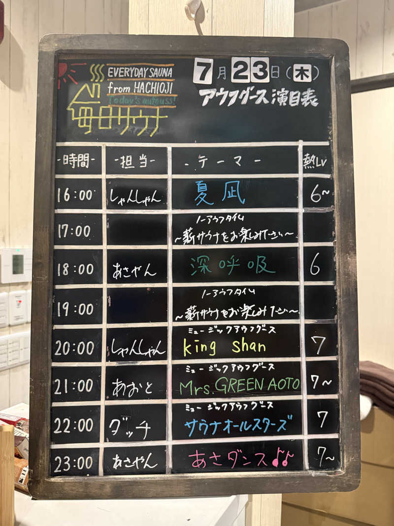 たかちゃん🐈‍⬛さんの毎日サウナ 八王子店のサ活写真