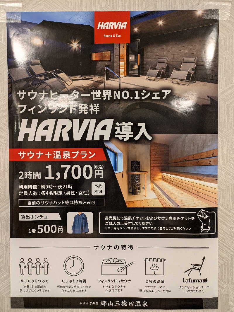 ホシ  ミツルさんのやすらぎの宿 郡山三穂田温泉のサ活写真