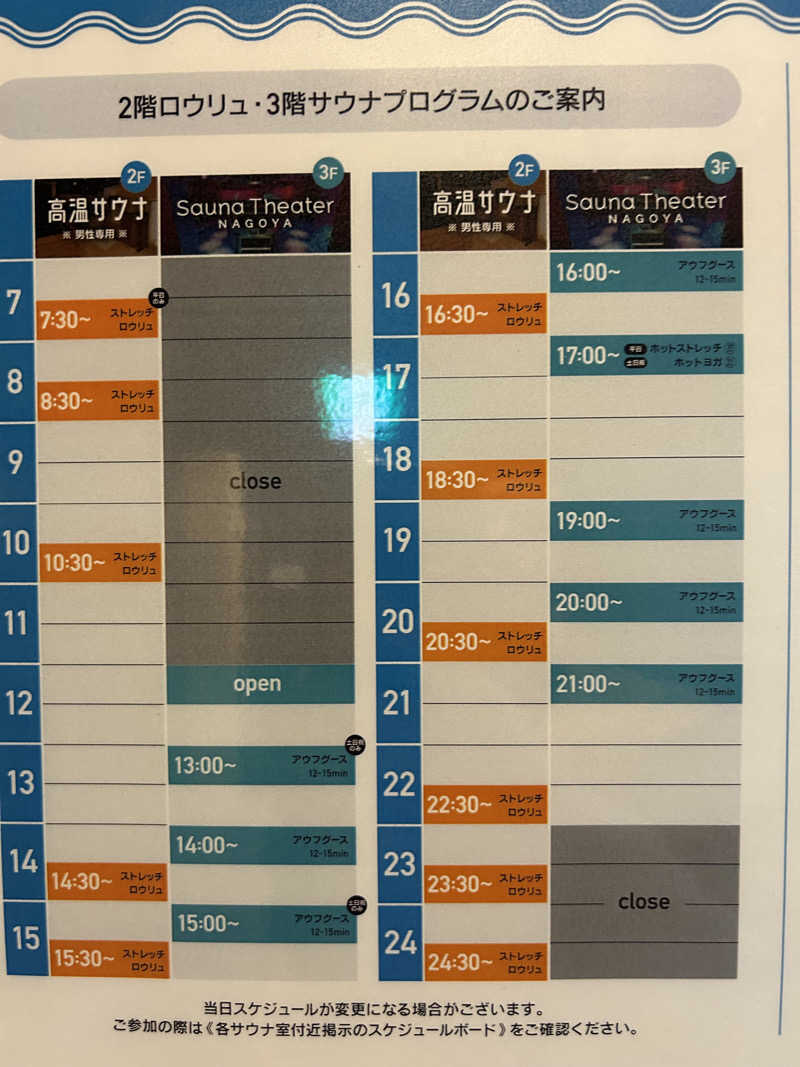 あーさうなさんのウェルビー栄のサ活写真