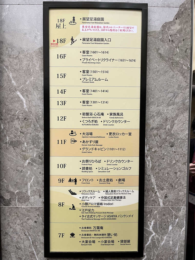 みちさんの神戸ハーバーランド温泉 万葉倶楽部のサ活写真