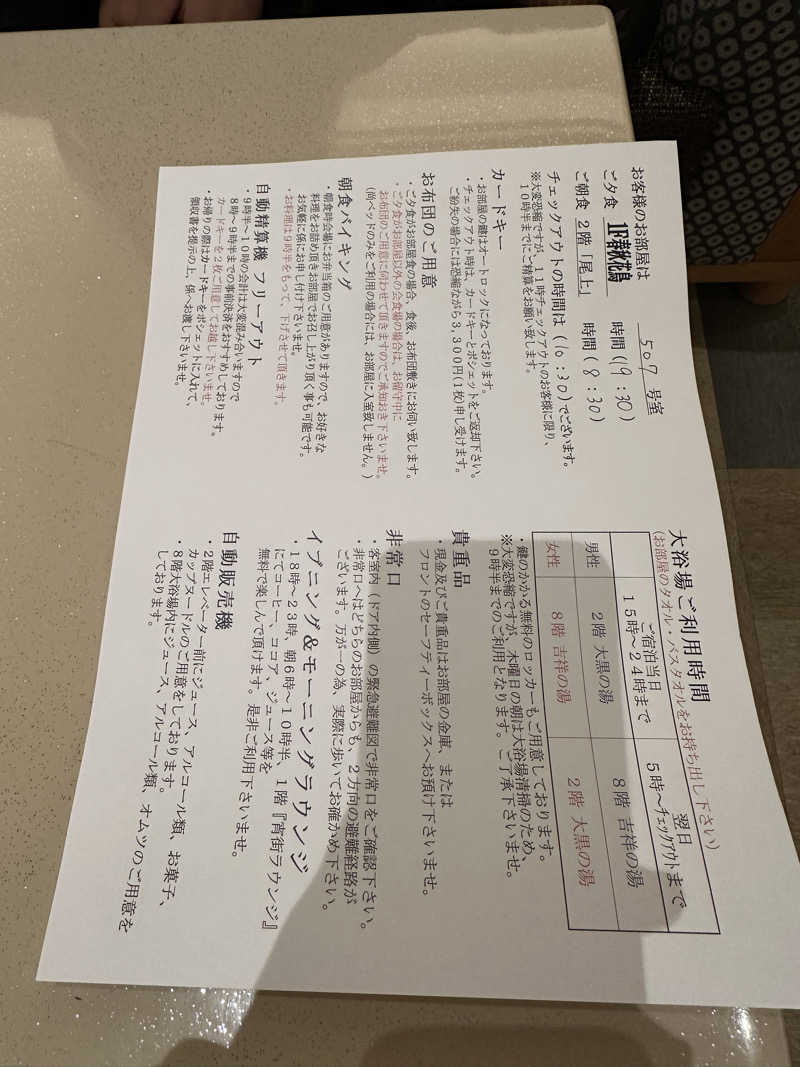 みっちさんのホテル 松本楼のサ活写真