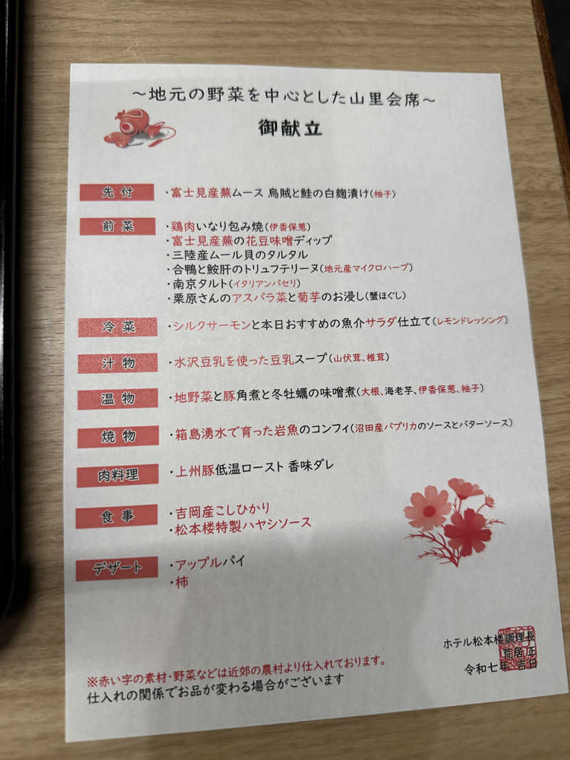 みっちさんのホテル 松本楼のサ活写真