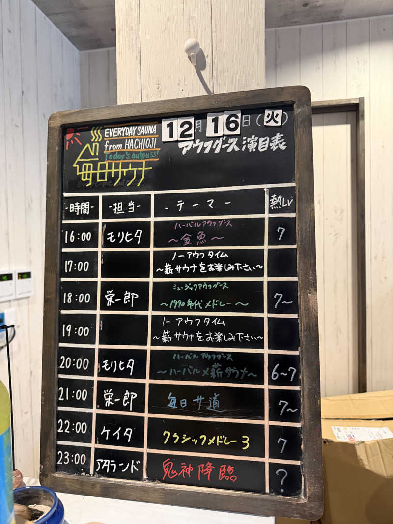 減量マンさんの毎日サウナ 八王子店のサ活写真