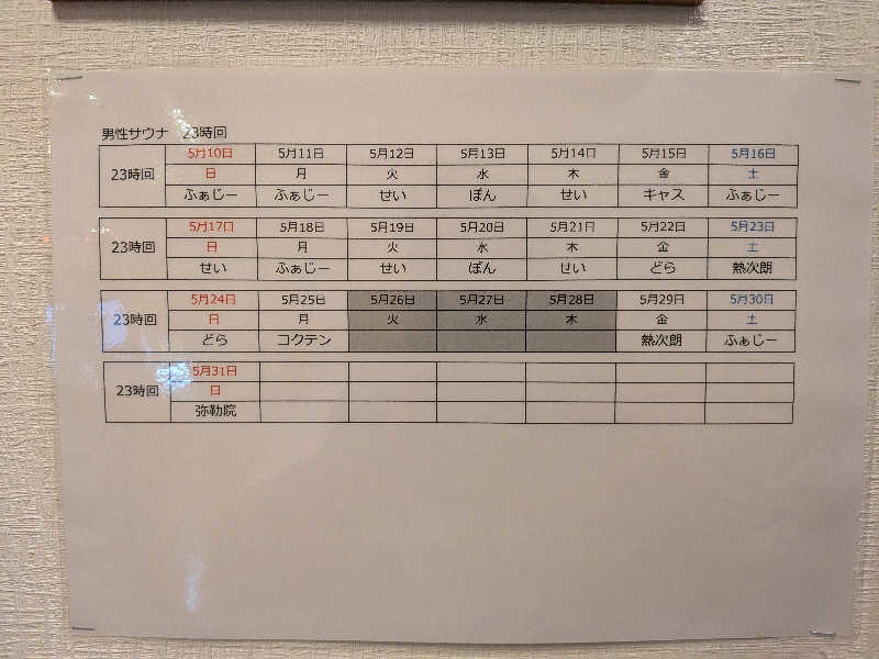 マイスターさんのととのいの郷 秦野湯花楽のサ活写真