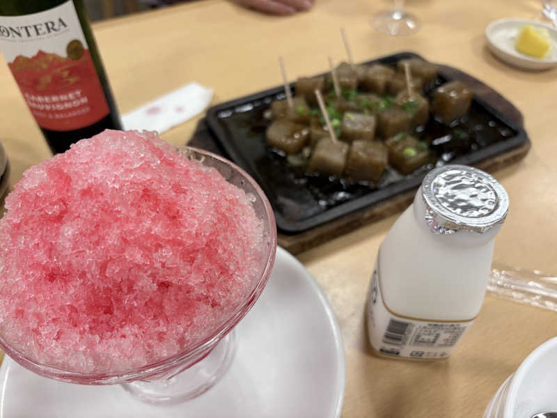 かき氷　岩泉ヨーグルトがけ