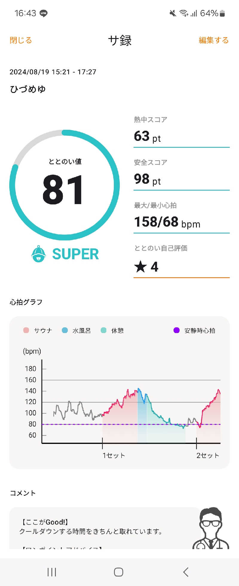 ふろはうすさんのひづめゆのサ活写真