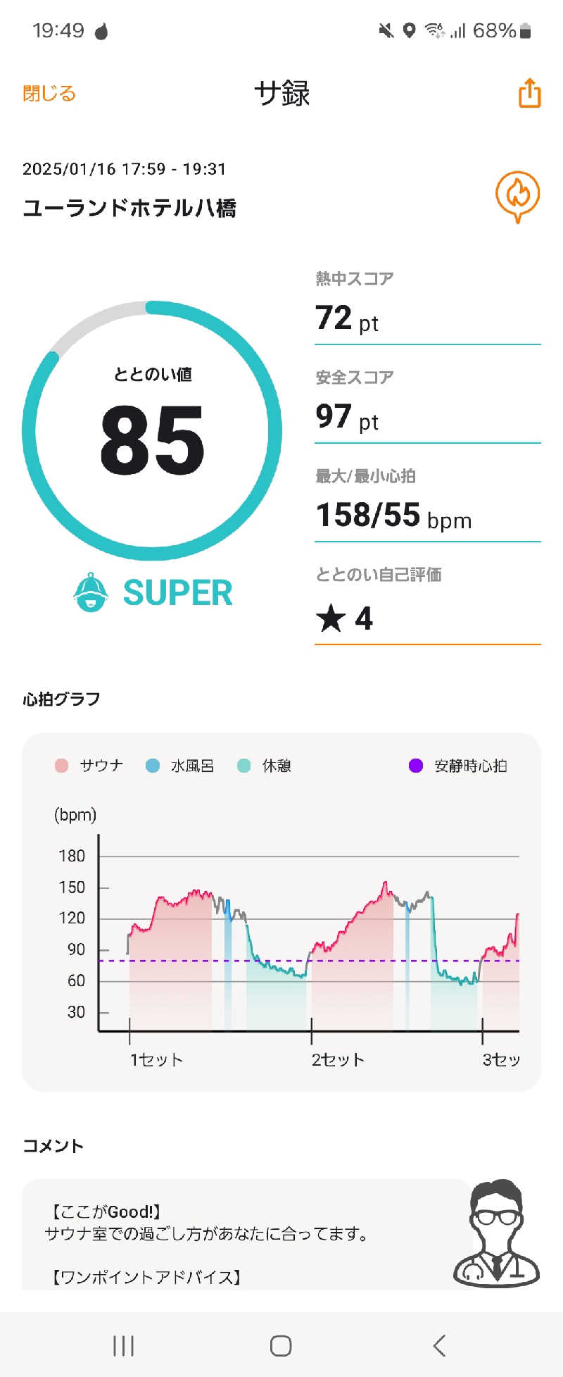 ふろはうすさんのユーランドホテル八橋のサ活写真