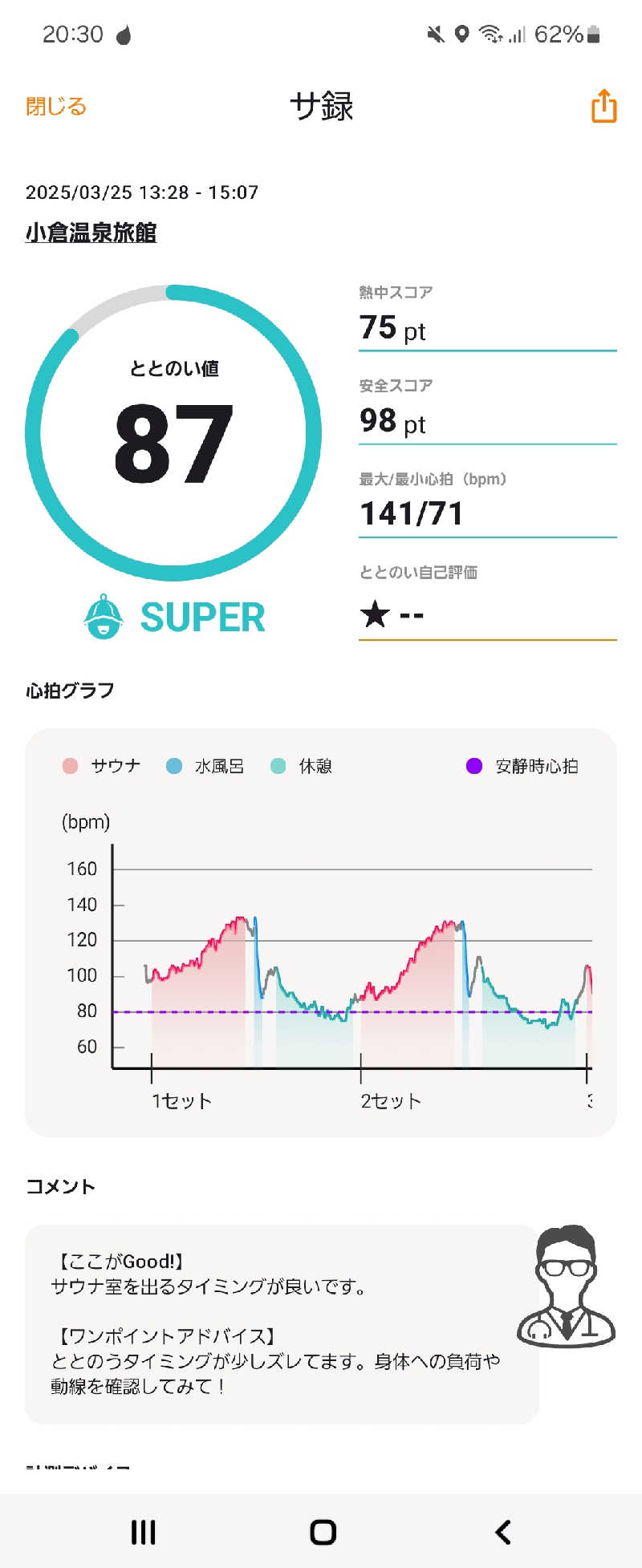 ふろはうすさんの小倉温泉旅館のサ活写真