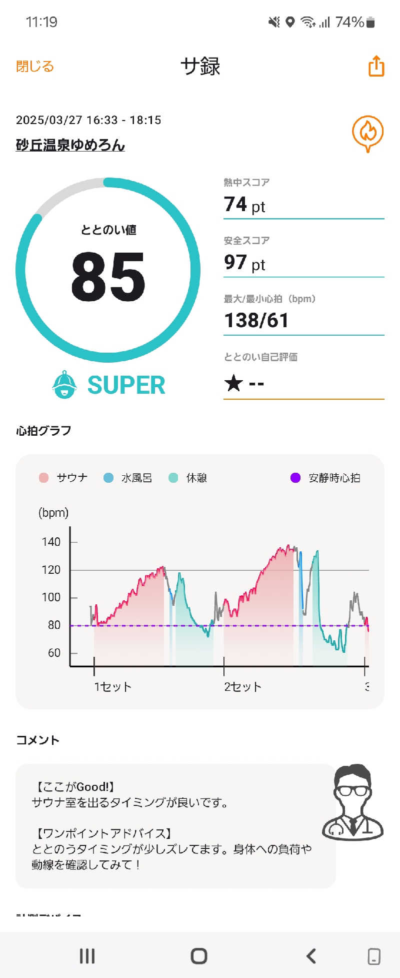 ふろはうすさんの砂丘温泉ゆめろんのサ活写真