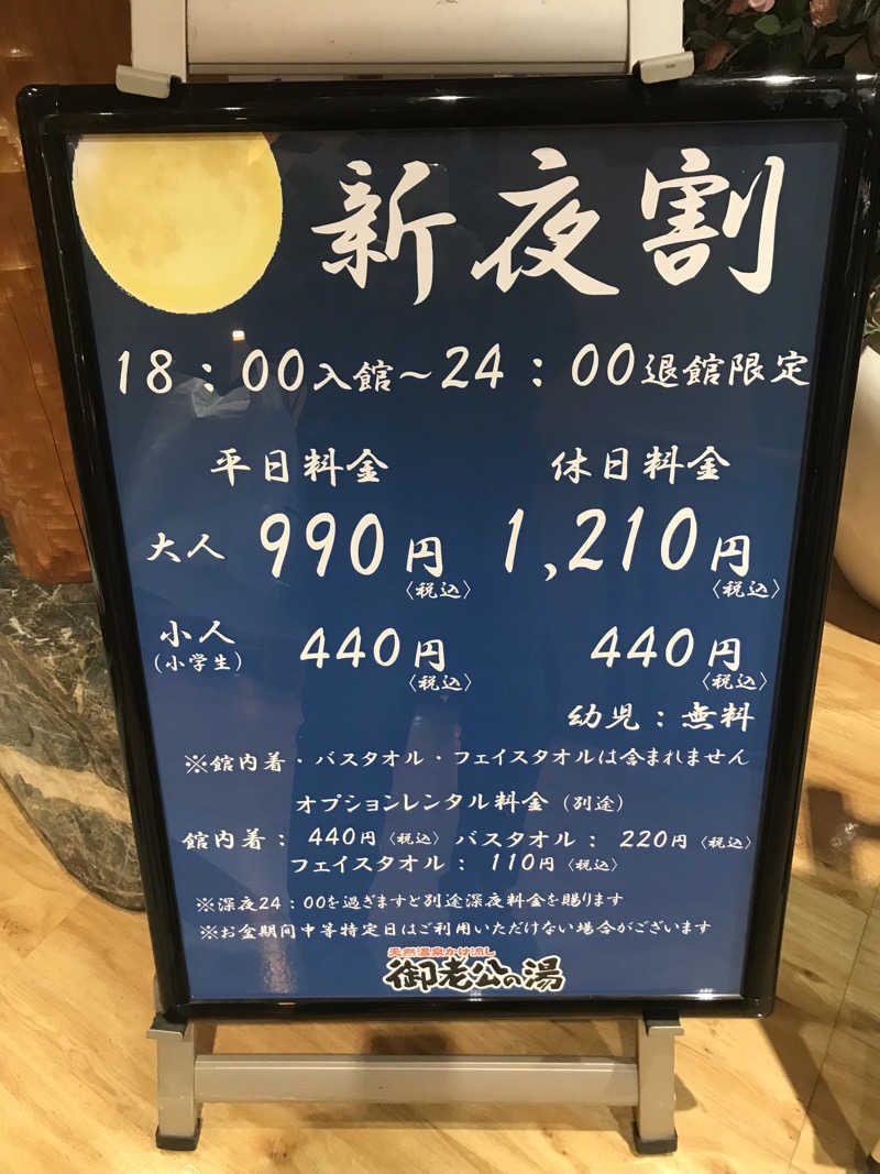 O→たけさんの御老公の湯 境店のサ活写真