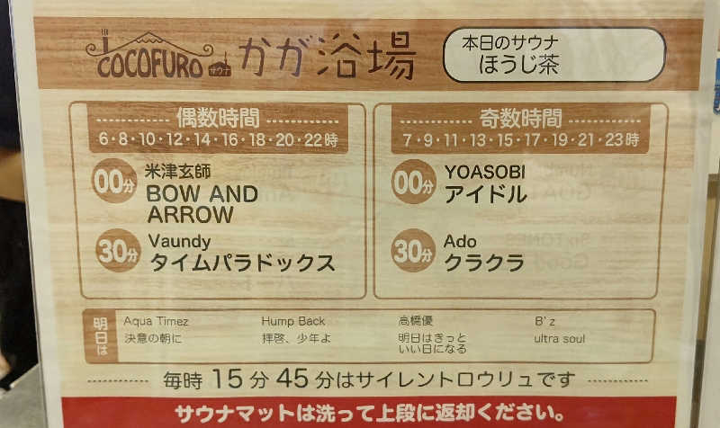 イスラボニータさんのCOCOFURO かが浴場のサ活写真