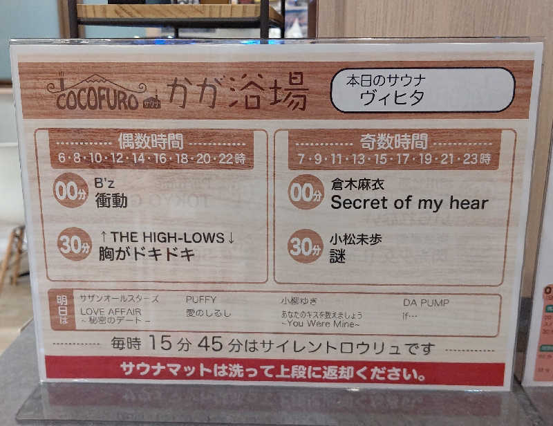 イスラボニータさんのCOCOFURO かが浴場のサ活写真