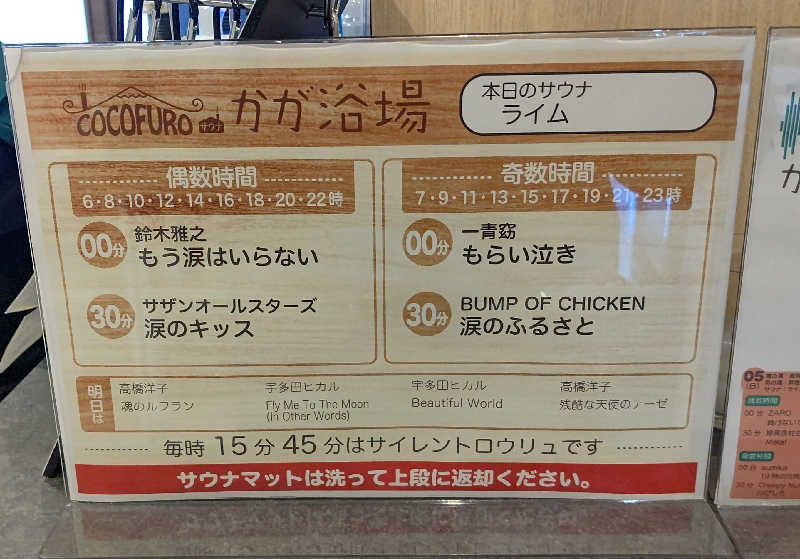 イスラボニータさんのCOCOFURO かが浴場のサ活写真