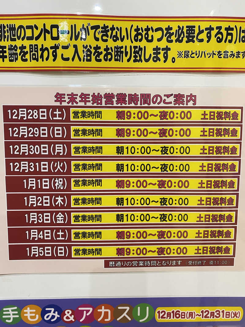 ♨️黙橋♨️さんのスーパー銭湯 佐野やすらぎの湯のサ活写真