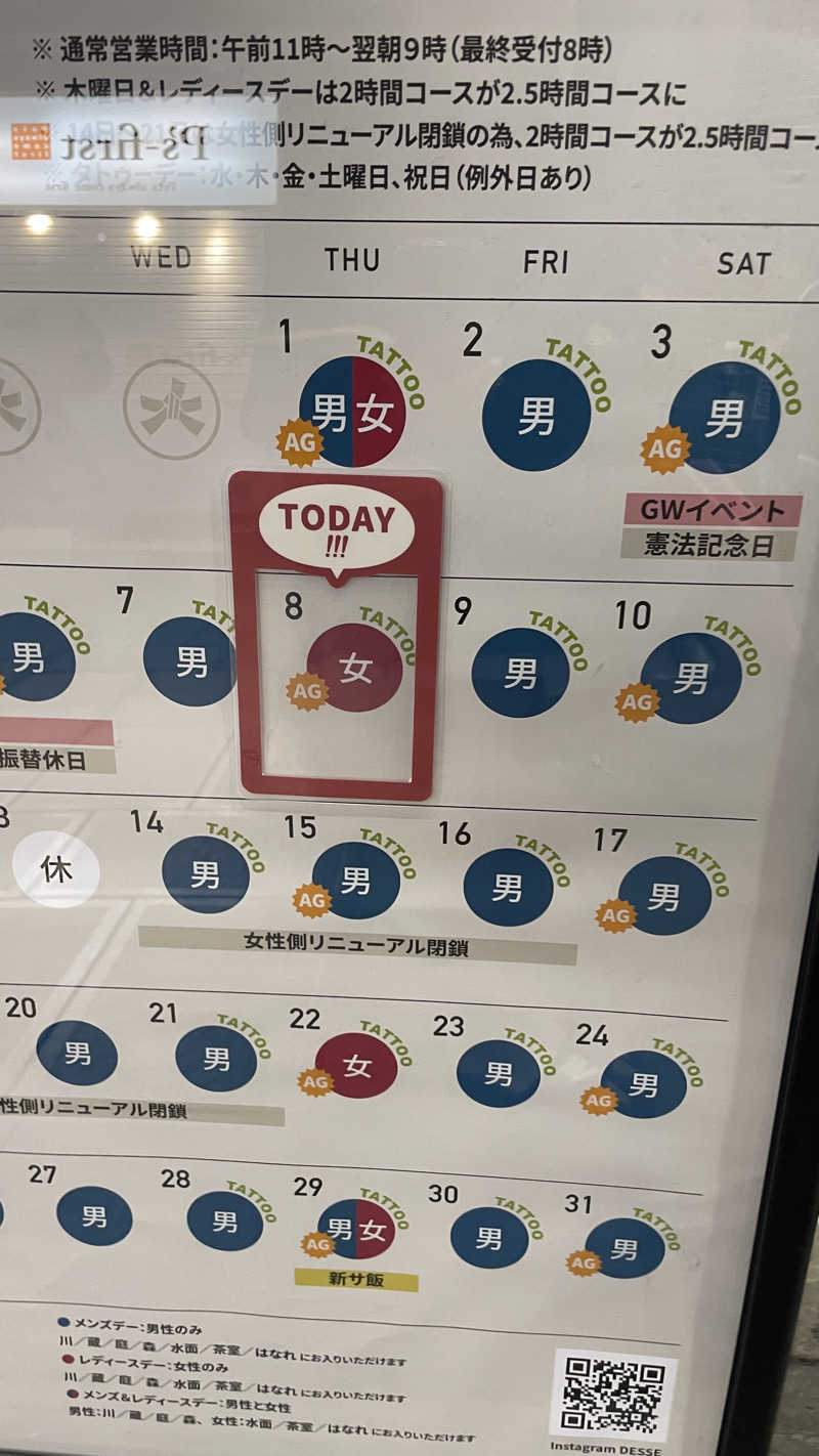 なっちゃんだよさんの大阪サウナDESSEのサ活写真