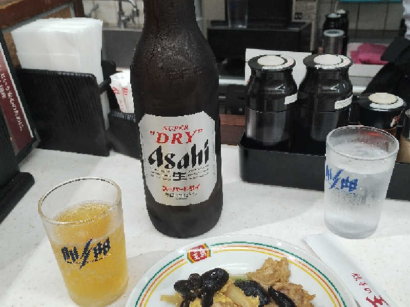 アサヒスーパードライ大瓶。
