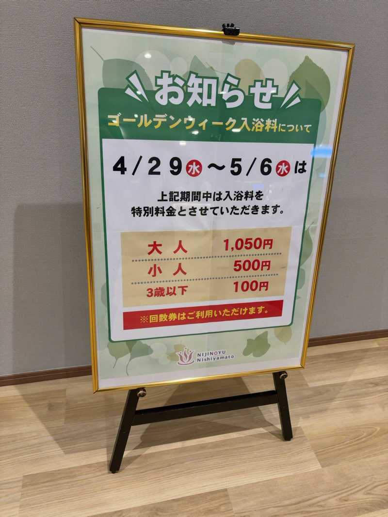 7245さんの虹の湯 西大和店のサ活写真