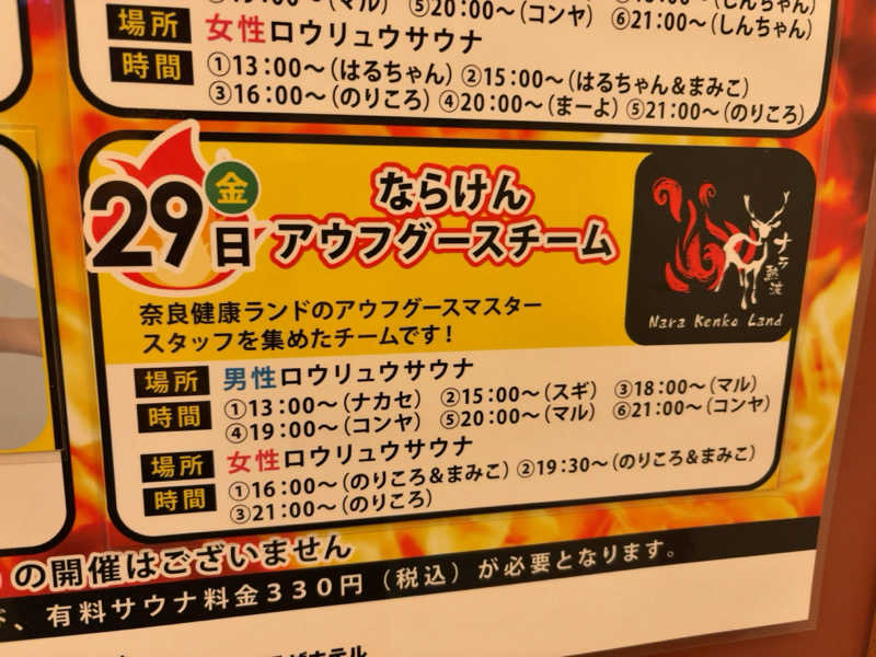 7245さんの奈良健康ランドのサ活写真