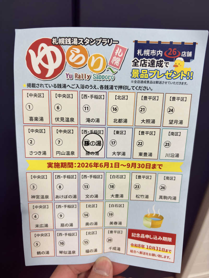 タムラドンさんの藤の湯のサ活写真