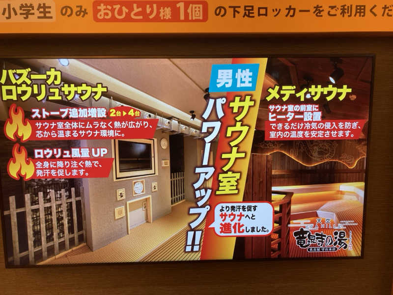 田村 星治さんの天空SPA HILLS 竜泉寺の湯 名古屋守山本店のサ活写真