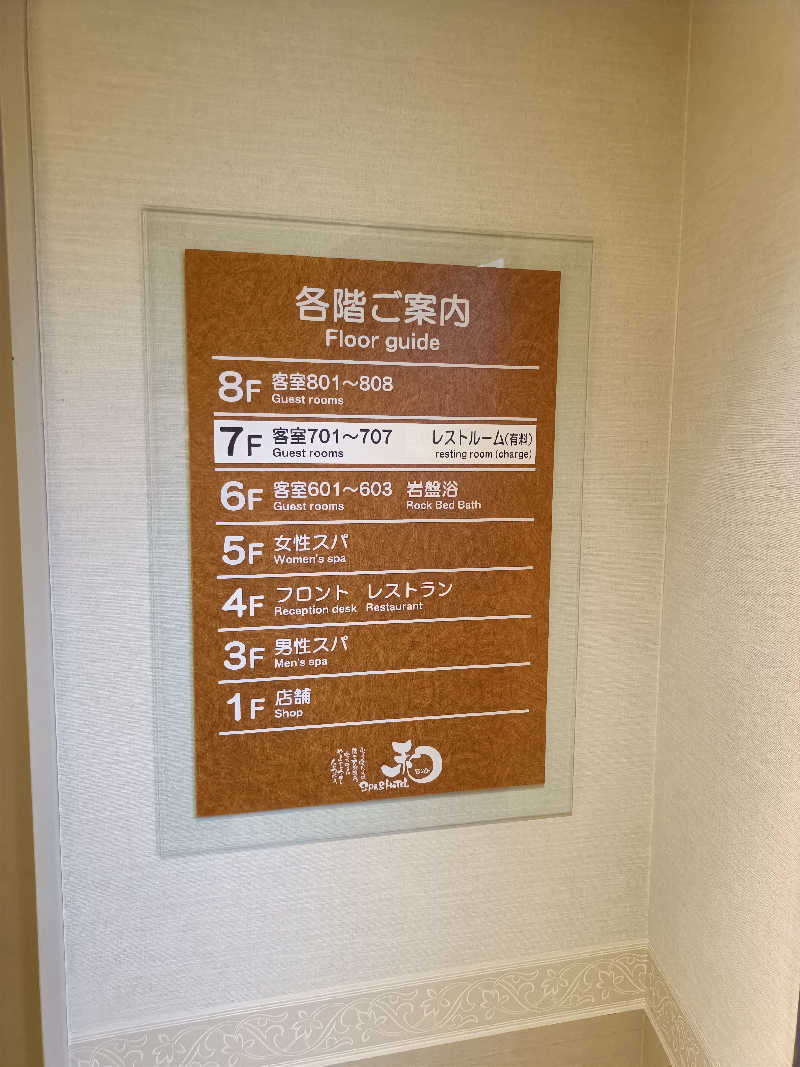 しこいちさんのSPA&HOTEL 和 -なごみ-のサ活写真