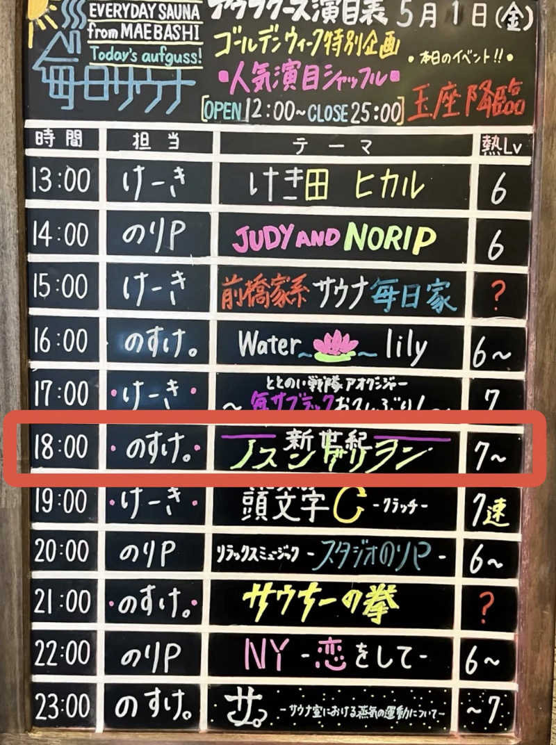 クリーパーパパさんの毎日サウナ 前橋本店のサ活写真