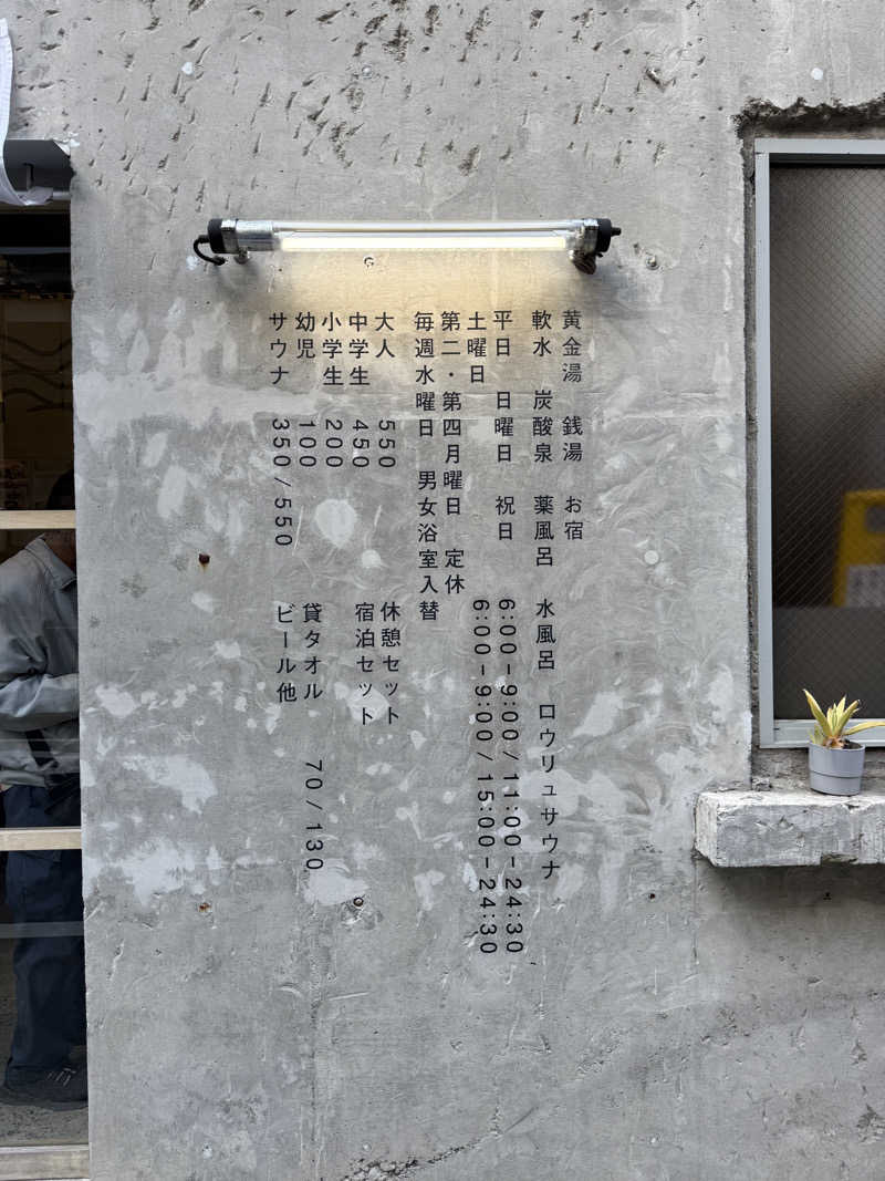 あしょさんの黄金湯のサ活写真