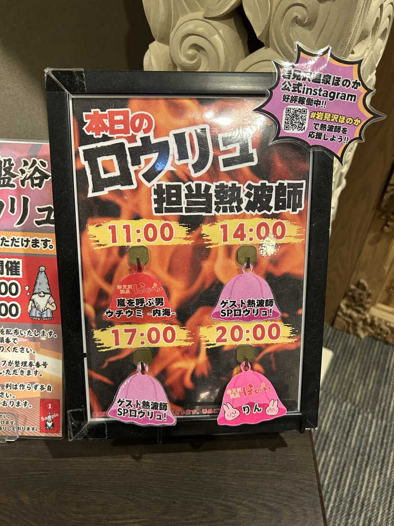 ☆あ～りん☆さんの岩見沢温泉ほのかのサ活写真