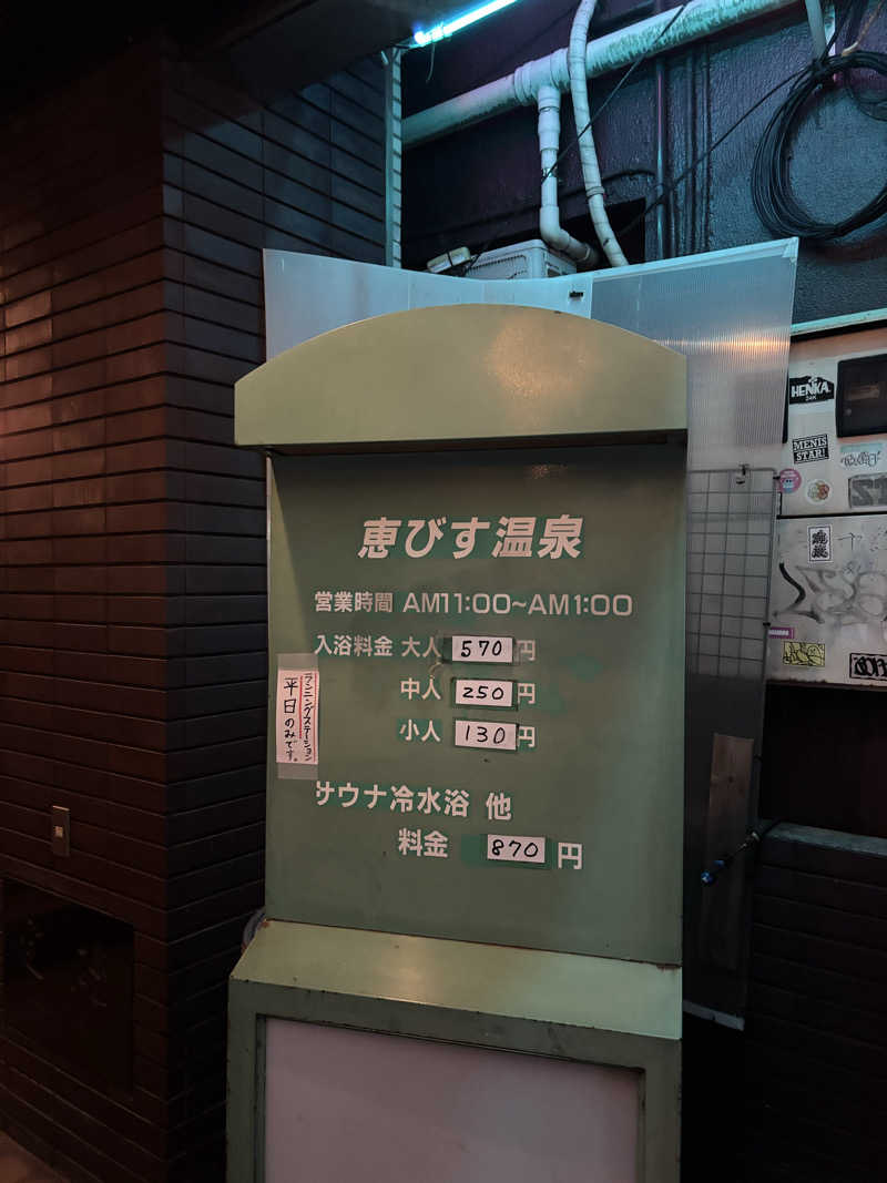 とうめさんの恵びす温泉のサ活写真