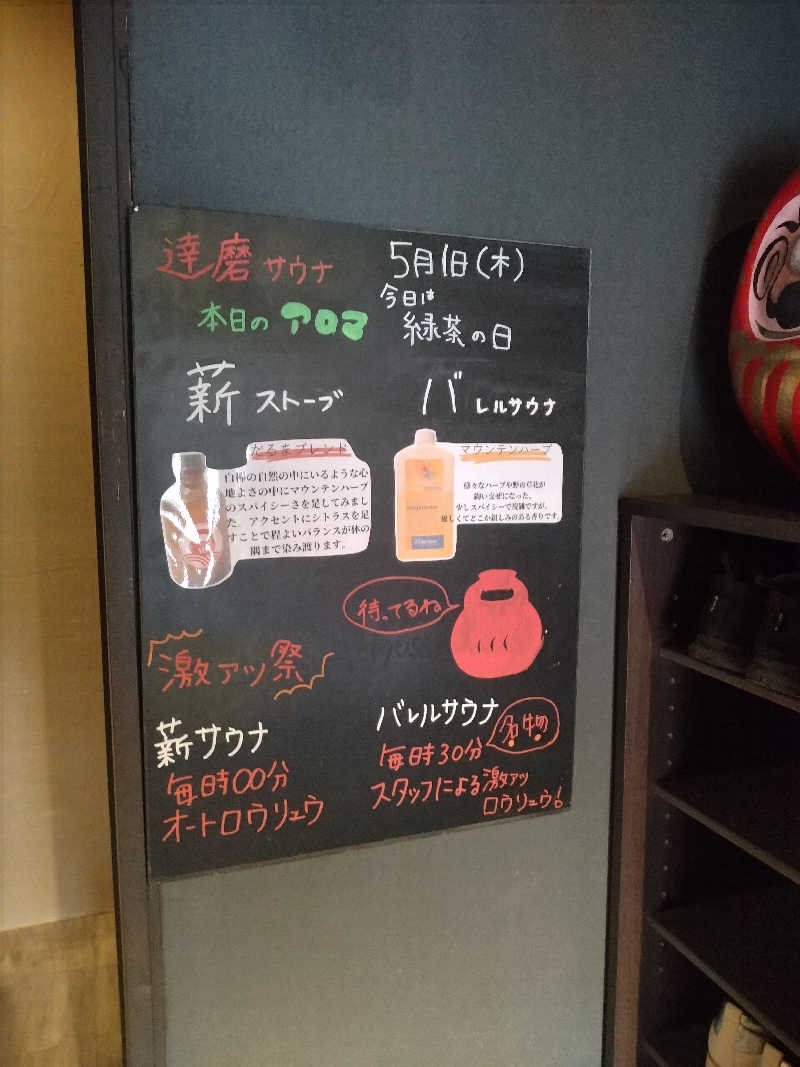 黒豆さんの達磨サウナのサ活写真