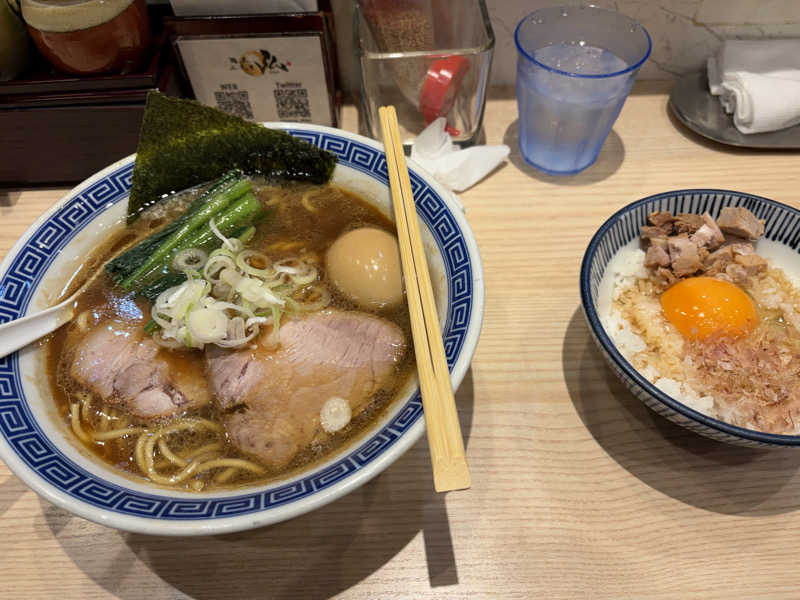 麺屋二代目弘　味玉醤油ラーメン&卵かけご飯