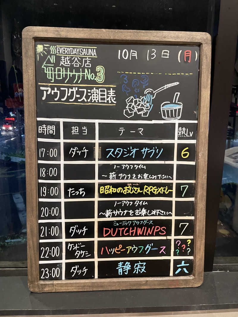 がきを。さんの毎日サウナ 越谷店のサ活写真