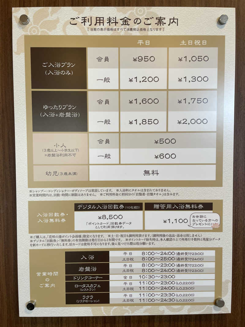 ふみさんの花咲の湯(HANASAKI SPA)のサ活写真