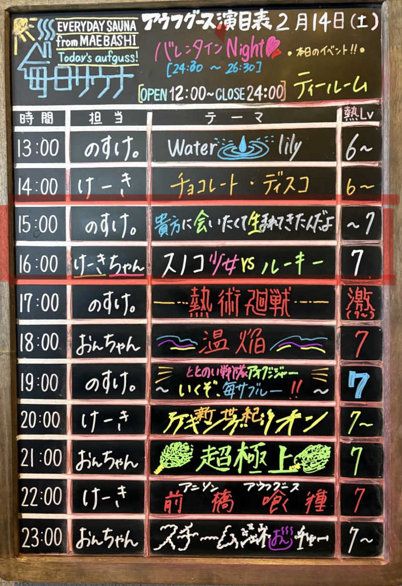 マジたつさんの毎日サウナ 前橋本店のサ活写真