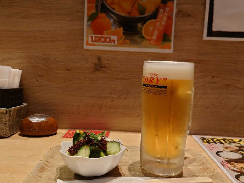 朝ウナ後の朝ビール