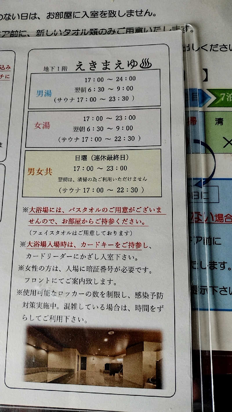 源泉かけ流しサウナーさんのホテルレッシュ 鳥取駅前のサ活写真