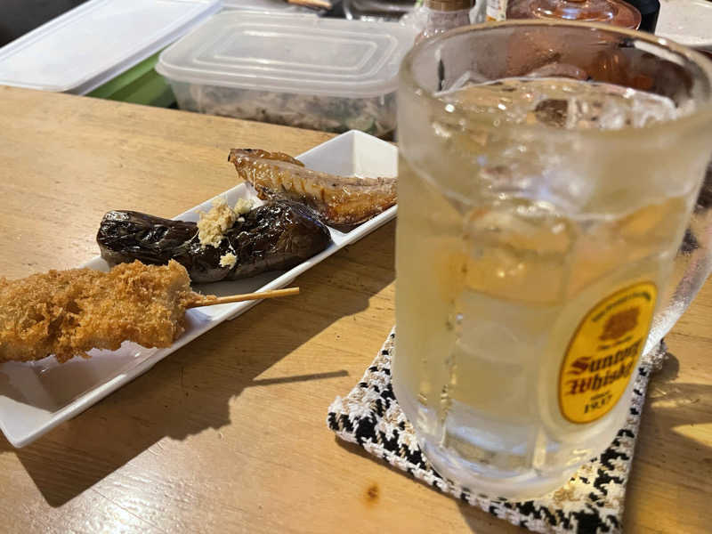 角ハイと突き出しなど