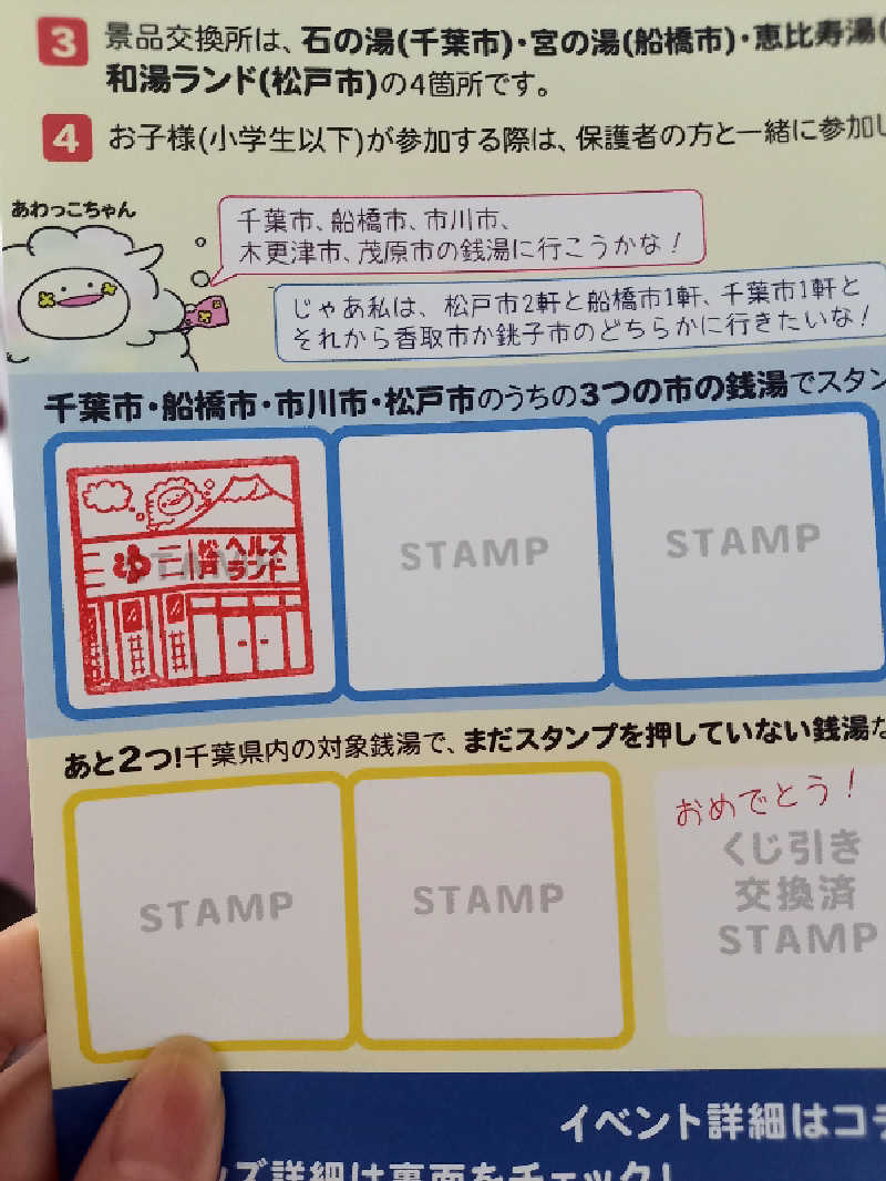ゴマさんの松戸ヘルスランド(みなもと湯)のサ活写真