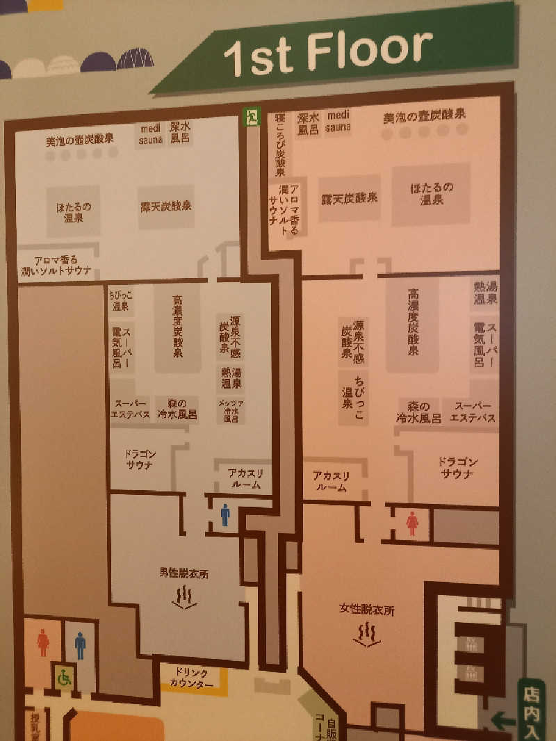 ゴマさんのスパメッツァ おおたか 竜泉寺の湯のサ活写真