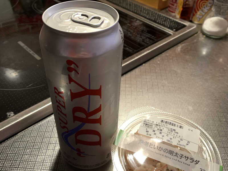 スーパードライと明太子のやつ