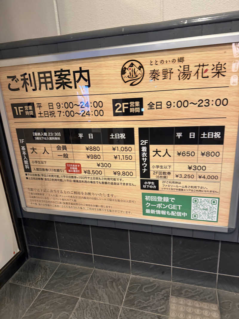 中年53号さんのととのいの郷 秦野湯花楽のサ活写真