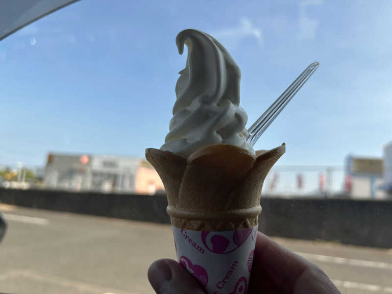 ふるさと物産館のソフトクリーム