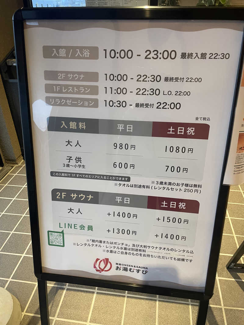 ハチワレちゃんさんの常総ONSEN&SAUNA お湯むすびのサ活写真