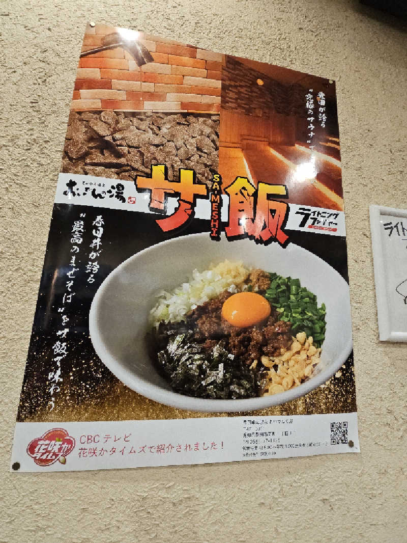 ハニコさんのぽかぽか温泉 新守山乃湯のサ活写真