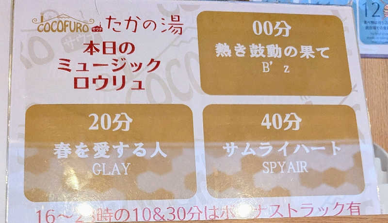daiさんのCOCOFURO たかの湯のサ活写真