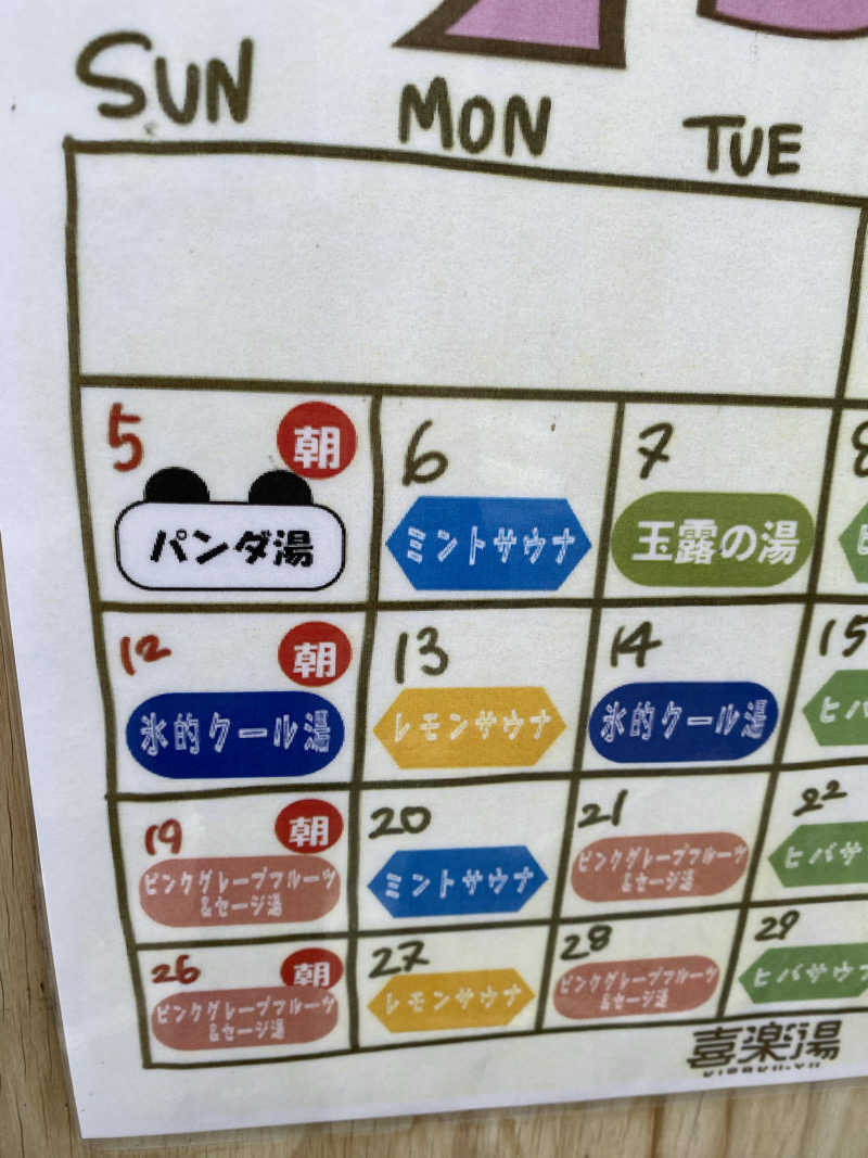 こゆきさんの喜楽湯のサ活写真