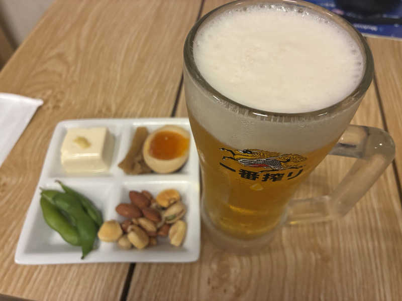 生ビール　湯上がりセット
