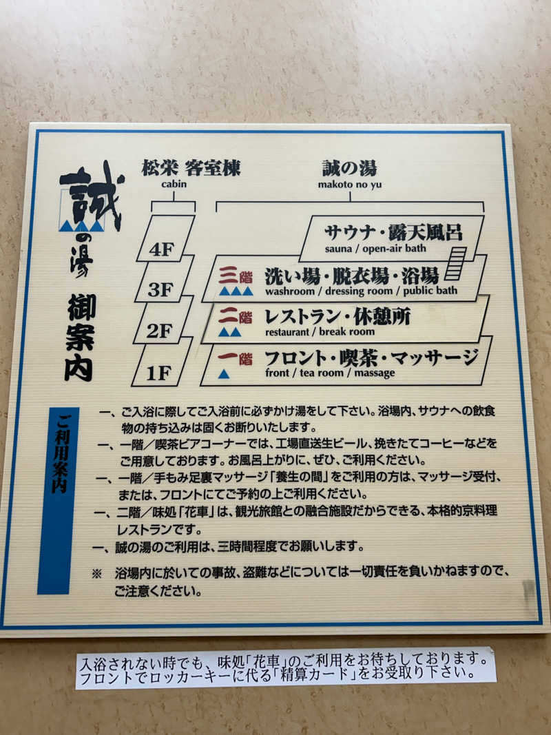 てるちんさんの湯の宿 松栄 (誠の湯)のサ活写真