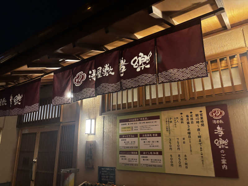 ゆうくさんの湯屋敷孝楽のサ活写真