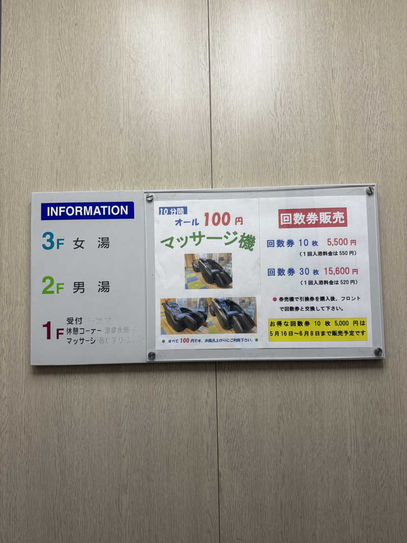 ゆーうこさんのかざし温泉のサ活写真